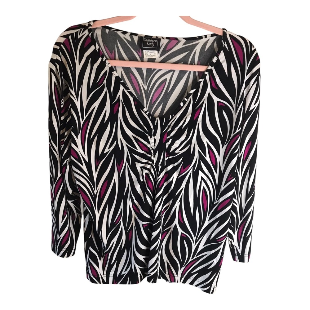 Southern Lady‎ Size XL Zebra Print Designs Multicolor sz Medium EUC